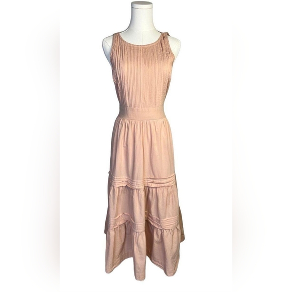 Pampelone Dresses & Skirts - Pampelone NWT Pink Mauve BOHO Sleeveless Festival Spring Ruffle Maxi Dress-S